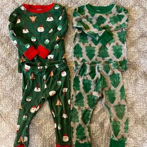 2 pairs of Christmas pajamas